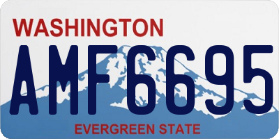 WA license plate AMF6695