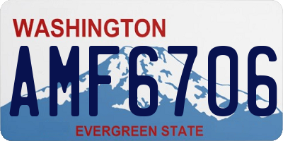 WA license plate AMF6706
