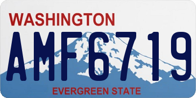 WA license plate AMF6719