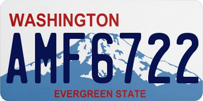 WA license plate AMF6722