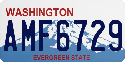 WA license plate AMF6729