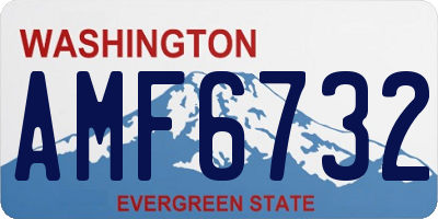 WA license plate AMF6732