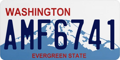 WA license plate AMF6741