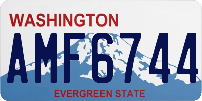 WA license plate AMF6744
