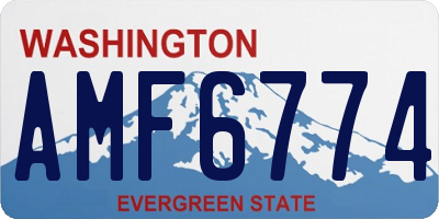 WA license plate AMF6774