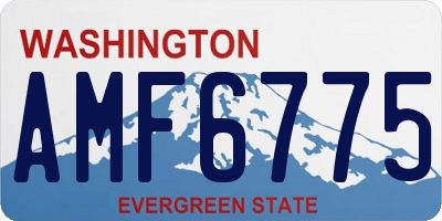 WA license plate AMF6775