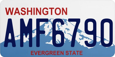 WA license plate AMF6790