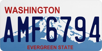 WA license plate AMF6794