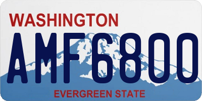 WA license plate AMF6800