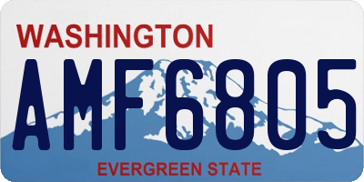 WA license plate AMF6805