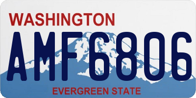 WA license plate AMF6806