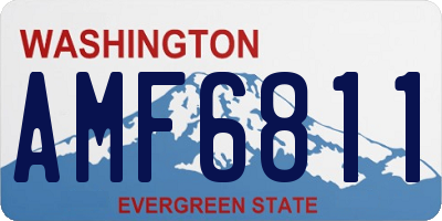 WA license plate AMF6811