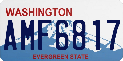 WA license plate AMF6817