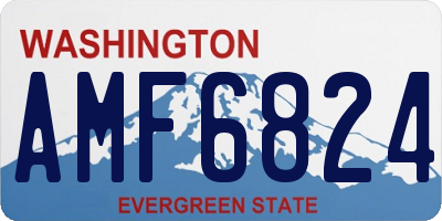 WA license plate AMF6824