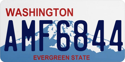 WA license plate AMF6844