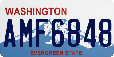 WA license plate AMF6848