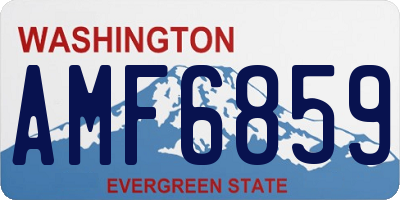 WA license plate AMF6859