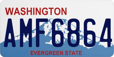 WA license plate AMF6864