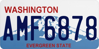 WA license plate AMF6878