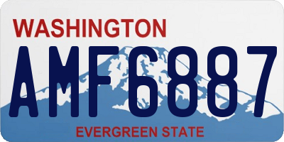 WA license plate AMF6887