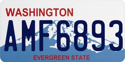 WA license plate AMF6893