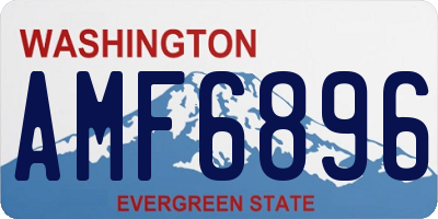 WA license plate AMF6896