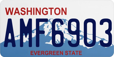 WA license plate AMF6903