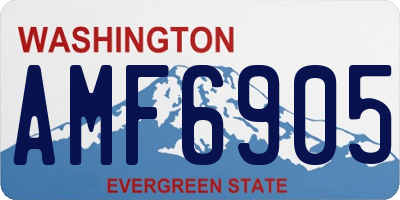 WA license plate AMF6905