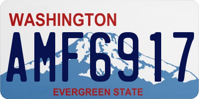 WA license plate AMF6917