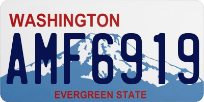 WA license plate AMF6919