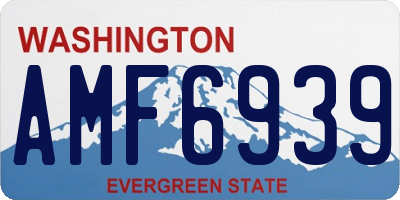 WA license plate AMF6939