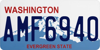 WA license plate AMF6940