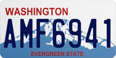 WA license plate AMF6941