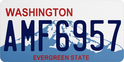 WA license plate AMF6957