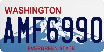 WA license plate AMF6990