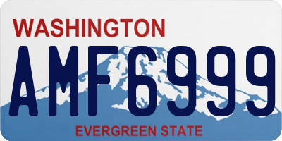 WA license plate AMF6999