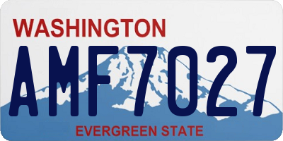 WA license plate AMF7027