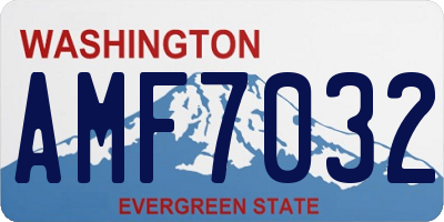 WA license plate AMF7032