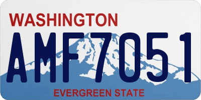 WA license plate AMF7051