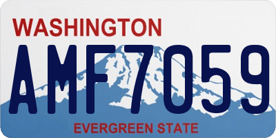 WA license plate AMF7059