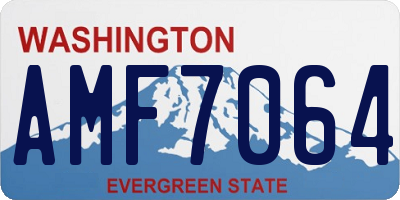 WA license plate AMF7064