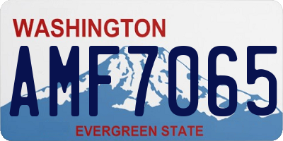 WA license plate AMF7065