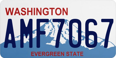 WA license plate AMF7067