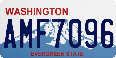 WA license plate AMF7096