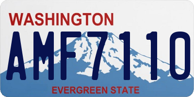 WA license plate AMF7110