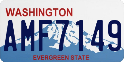 WA license plate AMF7149