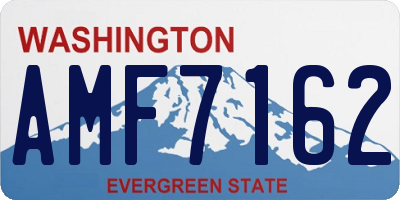 WA license plate AMF7162