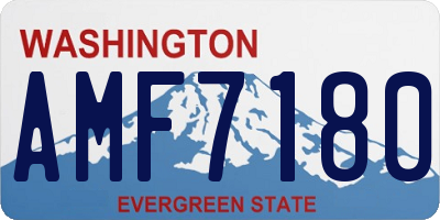 WA license plate AMF7180