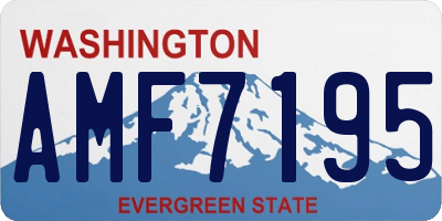 WA license plate AMF7195