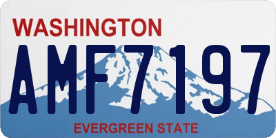 WA license plate AMF7197